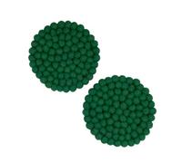 Humble Hilo Handmade Felt Trivet, 7.9 inches, Set of 2 (Kelly Green)