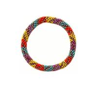 Humble Hilo Handmade Glass Bead Bracelet Artisinal Chunky Statement Jewelry Accessories for Women, S, Glass, glass