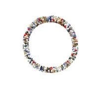 Humble Hilo Handmade Glass Bead Bracelet Artisinal Chunky Statement Jewelry Accessories for Women, S, Glass, glass