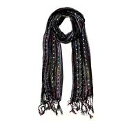Humble Hilo Multi-Colored Scarf/Shawl for Women Lightweight Head or Neck Scarf, Black Multicolor (F23), One Size Fits All