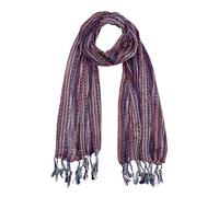 Humble Hilo Multi-Colored Scarf/Shawl for Women Lightweight Head or Neck Scarf, Black/Purple, One Size Fits All