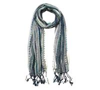 Humble Hilo Multi-Colored Scarf/Shawl for Women Lightweight Head or Neck Scarf, Light Grey/Purple, One Size Fits All