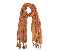 Humble Hilo Multi-Colored Scarf/Shawl for Women Lightweight Head or Neck Scarf, Orange, One Size Fits All