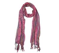 Humble Hilo Multi-Colored Scarf/Shawl for Women Lightweight Head or Neck Scarf, Pink Multicolor, One Size