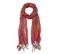 Humble Hilo Multi-Colored Scarf/Shawl for Women Lightweight Head or Neck Scarf, Red/Pink, One Size