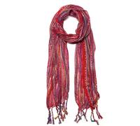 Humble Hilo Multi-Colored Scarf/Shawl for Women Lightweight Head or Neck Scarf, Red/Pink W23, One Size