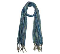 Humble Hilo Multi-Colored Scarf/Shawl for Women Lightweight Head or Neck Scarf, Turquoise Lime, One Size
