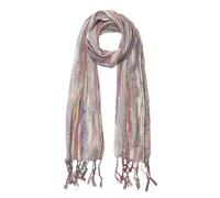 Humble Hilo Multi-Colored Scarf/Shawl for Women Lightweight Head or Neck Scarf, White/Soft Pink, One Size Fits All