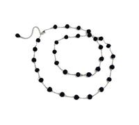 Humble Hilo Sari Jewelry Women's Textile Bead Necklace Upcycled Simple Statement Necklace Sets Perfect to Mix and Match, Adjustable, Cotton, Wood, No Gemstone