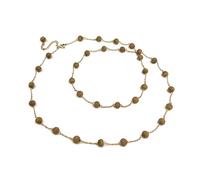 Humble Hilo Sari Jewelry Women's Textile Bead Necklace Upcycled Simple Statement Necklace Sets Perfect to Mix and Match, Adjustable, Cotton, Wood, No Gemstone