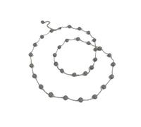 Humble Hilo Sari Jewelry Women's Textile Bead Necklace Upcycled Simple Statement Necklace Sets Perfect to Mix and Match, Adjustable, Cotton, Wood, No Gemstone