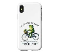 Humble Kind Frog Riding Bike Leave Worries Behind Case for iPhone X/XS