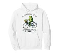Humble Kind Frog Riding Bike Leave Worries Behind Pullover Hoodie
