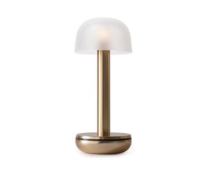 Humble Lights | Two Table Light | Gold Glass Frosted | Cordless Lamp One Size