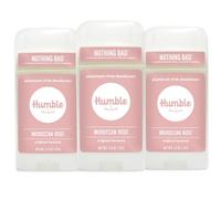 HUMBLE SIMPLE AND TRUE. Humble Brands Original Formula Aluminium Free Deodorant - Long Lasting Odour Control with Baking Soda and Essential Oils, Moroccan Rose, 2.5 oz, Pack