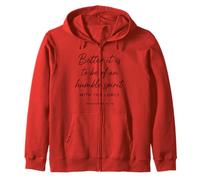 Humble Spirit With The Lowly Proverbs 16:19 Scripture Bible Zip Hoodie