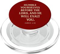 Humble Yourselves Before God He Will Exalt You James 4 10 PopSockets PopGrip for MagSafe