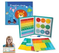Humblyman Magnetic Fraction Demonstration Book, Promisety Magnetic Fraction Demonstration Book,Magnetics Fractions Disc Set, Educational Puzzle Math Section (C Style)