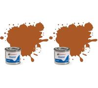 Humbrol 14ml No. 1 Tinlet Enamel Paint 9 (Tan Gloss) (Pack of 2)