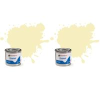 Humbrol AA0446 No. 41 Ivory Gloss - 14ml Enamel Paint (Pack of 2)