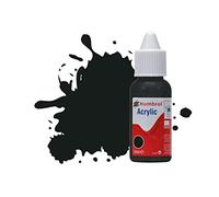Humbrol Acrylic Paint No 91 Black Green Matt dropper bottle,14ml, packaging may vary