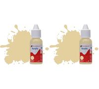 Humbrol Acrylic Paint No 121 Pale Stone Matt dropper bottle,14ml (Pack of 2)