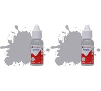 Humbrol Acrylic paint No.166 Light Aircraft Grey - Matt, 14ml (Pack of 2)