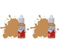 Humbrol Acrylic Paint No.225 Middle Stone Matt dropper bottle,14ml (Pack of 2)