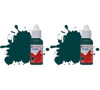 Humbrol Acrylic Paint No.239 Racing Green Gloss dropper bottle, 14ml (Pack of 2)