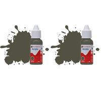 Humbrol Acrylic Paint No.253 RLM 83 Dunkel-Grun Matt dropper bottle,Dark Green (De),14ml (Pack of 2)