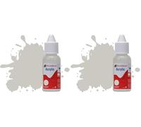 Humbrol Acrylic Paint No 28 Camouflage Grey Matt dropper bottle,14ml (Pack of 2)