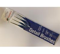 Humbrol AG4304 Triangle Detail Sable Brush Set Sizes 00, 0, 1 and 2.