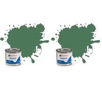 Humbrol Enamel Paint 14ML No 101 Mid Green - Matt (Pack of 2)