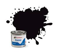 Humbrol Model Paint - AA6392 No 201 Black - Metallic - Tinlet No 1 (14ml), Enamel Paints for Models, Plastic, Metal, Wood, Glass, Ceramics and More, Enamel Touch Up Paint - Hobby Paint for Craft Kits