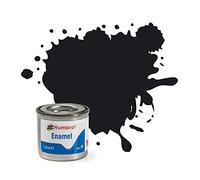 Humbrol Model Paint - AA0237 No 21 Black - Gloss - Tinlet No 1 (14ml), Enamel Paints for Models, Plastic, Metal, Wood, Glass, Ceramics and More, Enamel Touch Up Paint - Hobby Paint Tin for Craft Kits