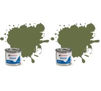 Humbrol Enamel Paint 14ML No 80 Grass Green - Matt (Pack of 2)