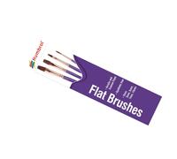 Humbrol Model Paint Brushes - AG4305 Brush Pack - Flat 3, 5, 7, 10 - 4 Pack Paint Brush Set for Art, Modelling Paint Brushes for Enamel & Acrylic Paints - Small Brushes for Painting Model Craft Kits