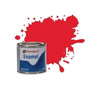 Humbrol Model Paint - AQ0019 No 19 Bright Red - Gloss Tinlet No 2 (50ml), Enamel Paints for Models, Plastic, Metal, Wood, Glass, Ceramics and More, Enamel Touch Up Paint - Hobby Paint for Craft Kits