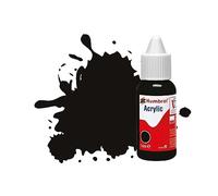 Humbrol Model Paint - DB0085 No 85 Black - Satin (14ml) , Acrylic Paints for Models, Plastic, Metal, Wood, Glass, Ceramics and More, Acrylic Touch Up Paint - Hobby Paint Bottle for Craft Kits