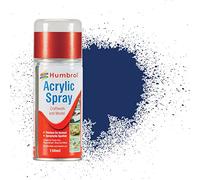 Humbrol Modellers Spray Paint - AD6015 No 15 Midnight Blue 150ml - Model Paints for Plastic Kits, Fast-Drying Modelling Paint for Crafting Surfaces Including Plastic, Fabric, Wood & Metal Models