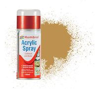 Humbrol Modellers Spray Paint AD6093 No 93 Desert Yellow - Fast-Drying for Plastic Kits, 150ml