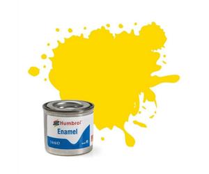 Humbrol No.69 Gloss Yellow Enamel Paint - 14Ml Tin For Model Kits, Miniatures & Craft Projects