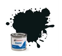 Humbrol No.91 Matt Black Green Enamel Paint - 14Ml Tin For Model Kits, Miniatures & Craft Projects