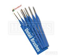 Humbrol Model Paint Brushes - AG4304 Brush Pack - Detail Ergonomic Handle 00, 0, 1, 2 - 4 Pack Paint Brush Set for Art, Modelling Paint Brushes for Enamel & Acrylic Paints - Brushes for Painting Craft