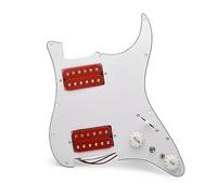 Humbucker Coil Spliting Pickguard HH Guitar Pickguard Electric Guitar Pickguard Two Humbucker Loaded Prewired Scratchplate (Color : Crimson Pickup)
