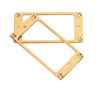 Humbucker Pickup Cover, 2 Pieces Shiny Solid Electric Guitar Replacement Pickup Frame for Decoration(Gold)
