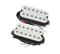 Humbucker Pickup Electric Guitar Pickup Neck Bridge Set Ceramic Magnet Guitar Parts Electric Guitar Instrument Pickups(White NB Set)