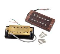 Humbucker Pickup Set with Ceramic Magnets and Wood Frame for Guitar Upgrade High Output Clear Sound Easy Installation Humbucker Pickup