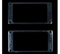 Humbucking Pickup Ring Set Neck/Bridge No-Slant Black Allparts PC-0745-023