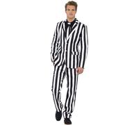 Smiffys Humbug Suit, Black & White with Jacket, Trousers and Tie, Stand Out Suits Fancy Dress, Comedy Dress Up Costumes Halloween
